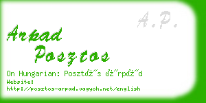 arpad posztos business card